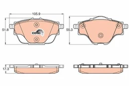 TRW GDB2034 Brake pad set