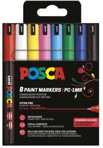 POSCA PC-1MR 8stk Basis Farver