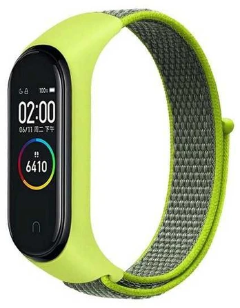 Beline dirželis Mi Band 7/6/5/4/3 NylonLoop geltona/yellow