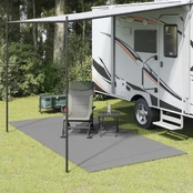 Stovyklavimo paklotas, antracito spalvos, 4x2m kaina
