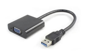 Adapteris MicroConnect USB 3.0, VGA, juoda kaina