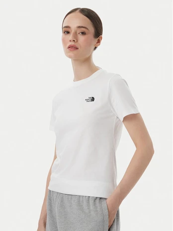 The North Face Marškinėliai Evolution Simple Dome Slm NF0A8FX7 Balta Regular Fit