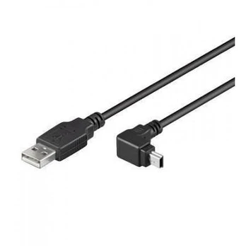 Techly USB 2.0 Kabelis, A-Stecker auf Mini-B-Stecker, 1,8m, sw