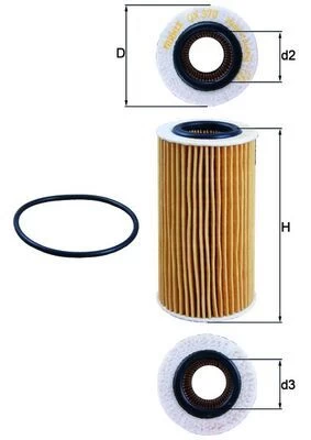 Alyvos filtras MAHLE OX370D