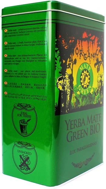 Yerbera Mate Žalias Organic Storage Box Metalinė Dėžutė