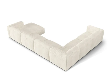 Boucle Modular Left Corner Sofa, "Martina", 6 Seats, 404x312x75, Ivory