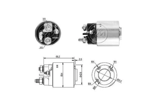 Solenoidinis jungiklis, starteris ERA ZM3497