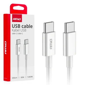 USB-C - USB-C 60W įkrovimo laidas 200 cm FullLINK AMIO-03897