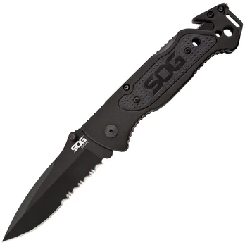 SOG Escape Black Sulankstomas gelbėjimo peilis