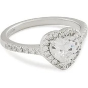 Žiedas ICED STUFF Heart Gem Baltas auksas kaina