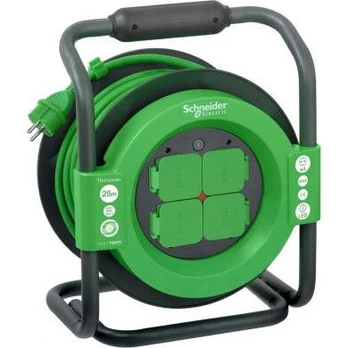 Ilgintuvas su rite Schneider, 3 x 1,5 mm², 25 m, IP44, 4 lizdų
