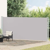 Ištraukiama šoninė kiemo pertvara, pilkos spalvos, 180x600cm kaina