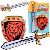 Set for Knight Foam Shield Foam Sword Lion Emblem ZA5316 kaina