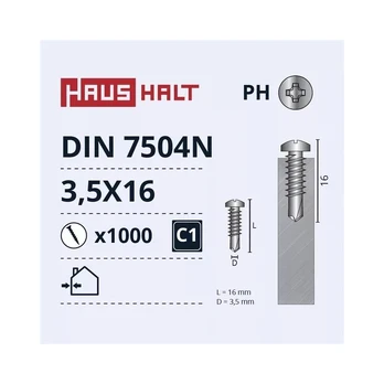 Savisriegis Haushalt, 3.5 mm x 16 mm, 1000 vnt.