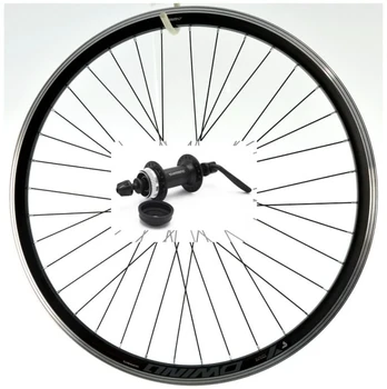 Priekinis 28" dviračio ratas Shimano, juodas