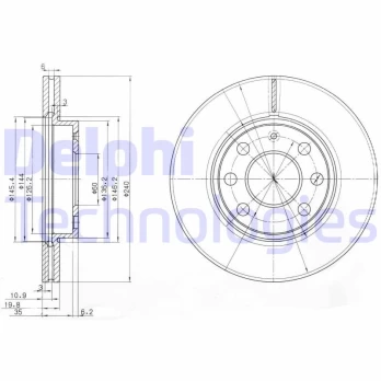 Stabdžių diskas DELPHI BG3568