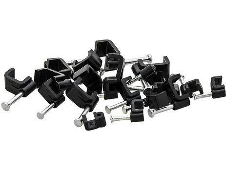 Blow Kabelio laikiklis 4/4mm juodas plokščias