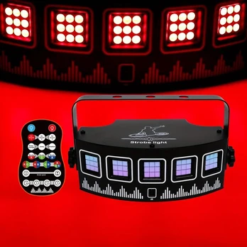 RGB LED diskotekos šviesa su valdymo pultu