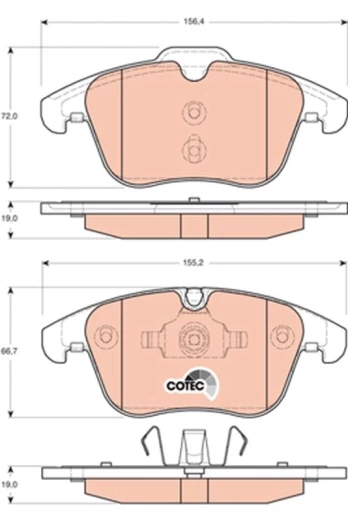TRW GDB1705 Brake pad set