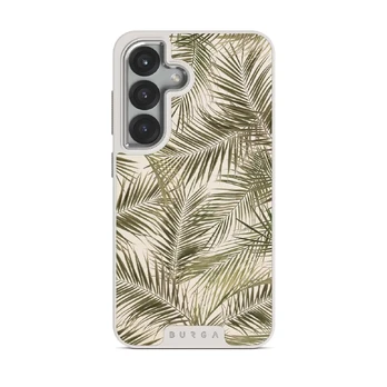 Happy Place - Palm Samsung Galaxy S25 Case, Elite Light (Magnetic) / Silver