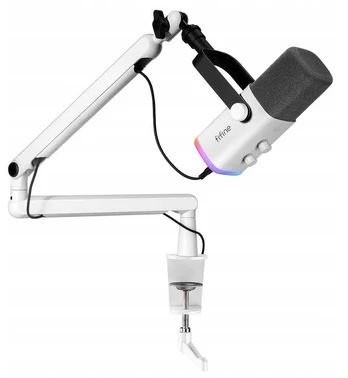 Fifine Dinaminis studijinis mikrofonas TAM8W XLR/USB su pantografu