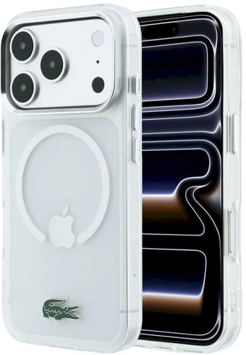 Lacoste IML Frosted Laquer Logo MagSafe Case for iPhone 18 Pro Max / 17 Pro Max / transparent