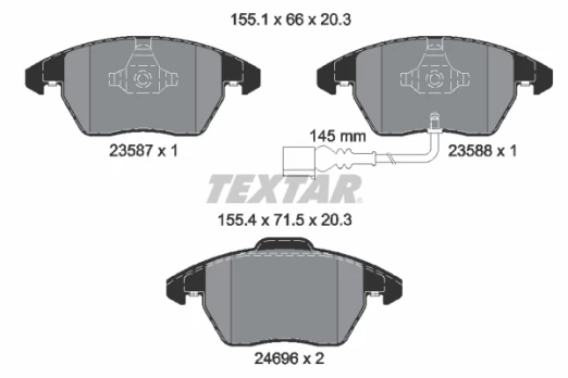 TEXTAR 2469602 Brake pad set