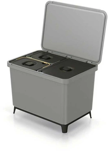 Prosperplast KEDEN KOSZ NA ŚMIECI SYSTEMA 23L + 2x10L- SMOOTH GRAY