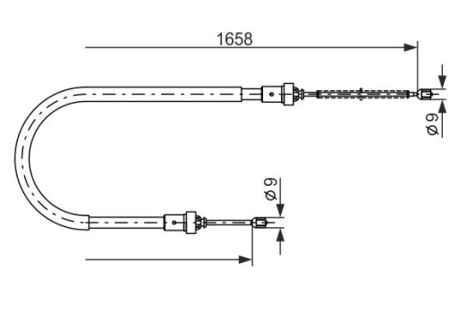 Trosas, stovėjimo stabdys BOSCH 1 987 482 234