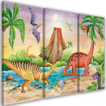 Paveikslas Dinozaurai prie ežero