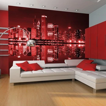 Artgeist Fototapetas - Wine-colored Chicago 200x154