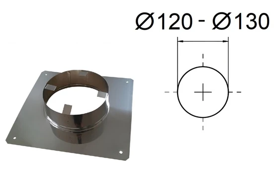 Uždarymo plokštė. D-120-130 mm. Dydis 330x330 mm.