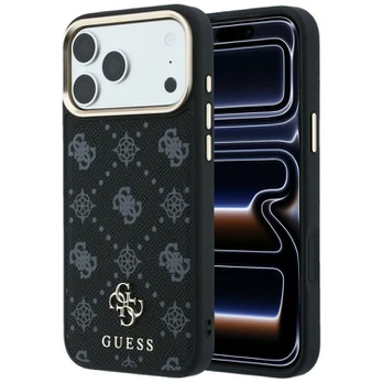 Dėklas Guess Peony 4G Small Logo MagSafe do iPhone 18 Pro Max / 17 Pro Max juoda
