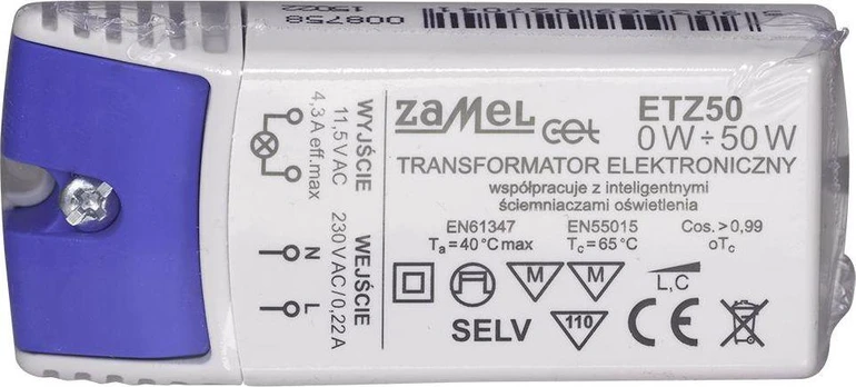 Zamel Elektroninis transformatorius 230 / 11,5V 0-50W ETZ50 (LDX10000041)