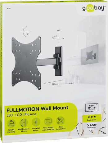Laikiklis TV Goobay BASIC FULLMOTION XS 23"-42" 20kg