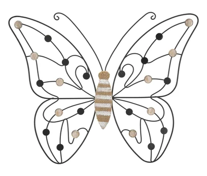 Sienų dekoro skydelis Butterfly, 39,5 × 33,5 × 1,5 cm