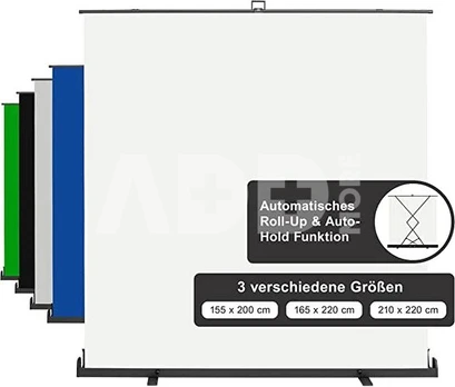 walimex pro Roll-up Panel Hintergrund 210x220cm weiß