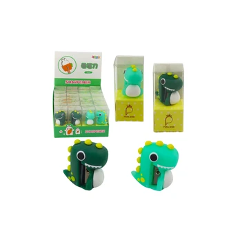 Lean Sharpener for thin pencils, school, office, dinosaur, žalias