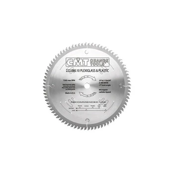 Cmt SAW BLADE FOR PLEXIGLASS AND PLASTICS D=250X2.8X30 Z=80 MATB