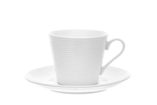 Maku puodelis su lėkštute iš porceliano 200ml