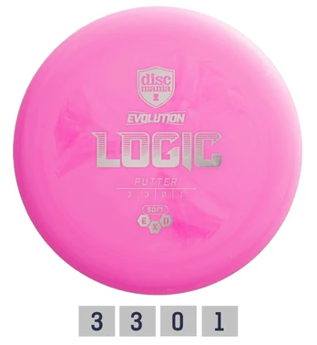 DISCMANIA SOFT EXO LOGIC Evolution Putter Pink Diskgolfo diskas