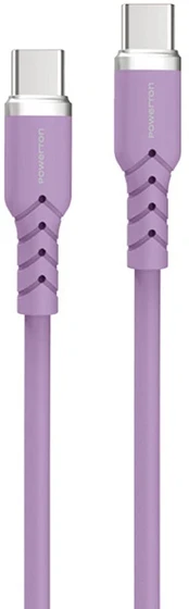 Powerton ENERGY 100W, 1m, silikonowy, violetinė