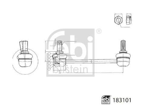 Šarnyro stabilizatorius FEBI BILSTEIN 183101