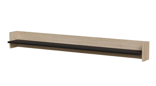 Cama Shelf PORTO 150x18x16.5 oak/juodas