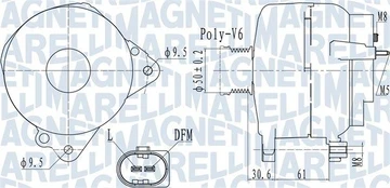 Kintamosios srovės generatorius MAGNETI MARELLI 063732118010