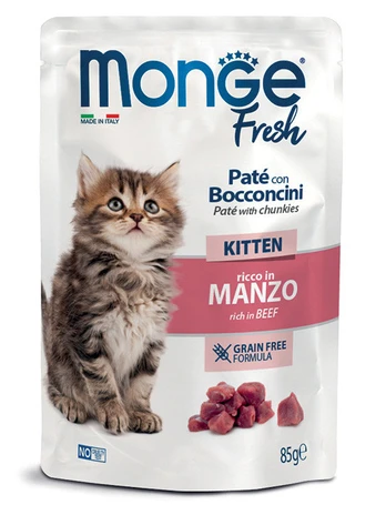 Monge Fresh - Pouches Cat KITTEN Beef 85g (pak28)