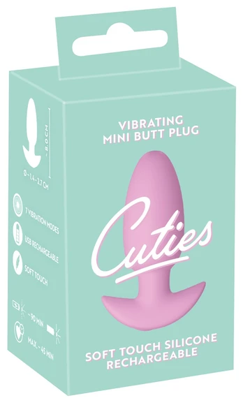Cuties Vibrating Plug Rose Analinis kaištis