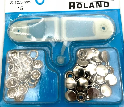 Spaudės drabužiams 15 vnt. chromo spalvos