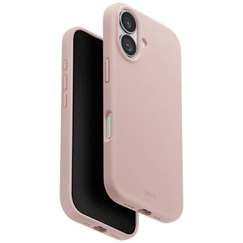 Dėklas UNIQ Lino do iPhone 17 Magclick Charging rožinė