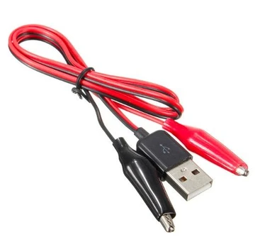 Laidai Krokodilai į USB Kištuką - 50cm